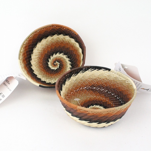 ズールー電話線ボウル 9-10CM 茶系