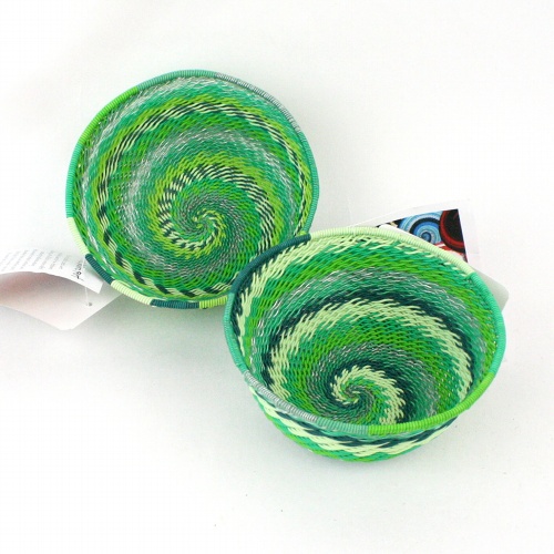 ズールー電話線ボウル 9-10CM 緑系