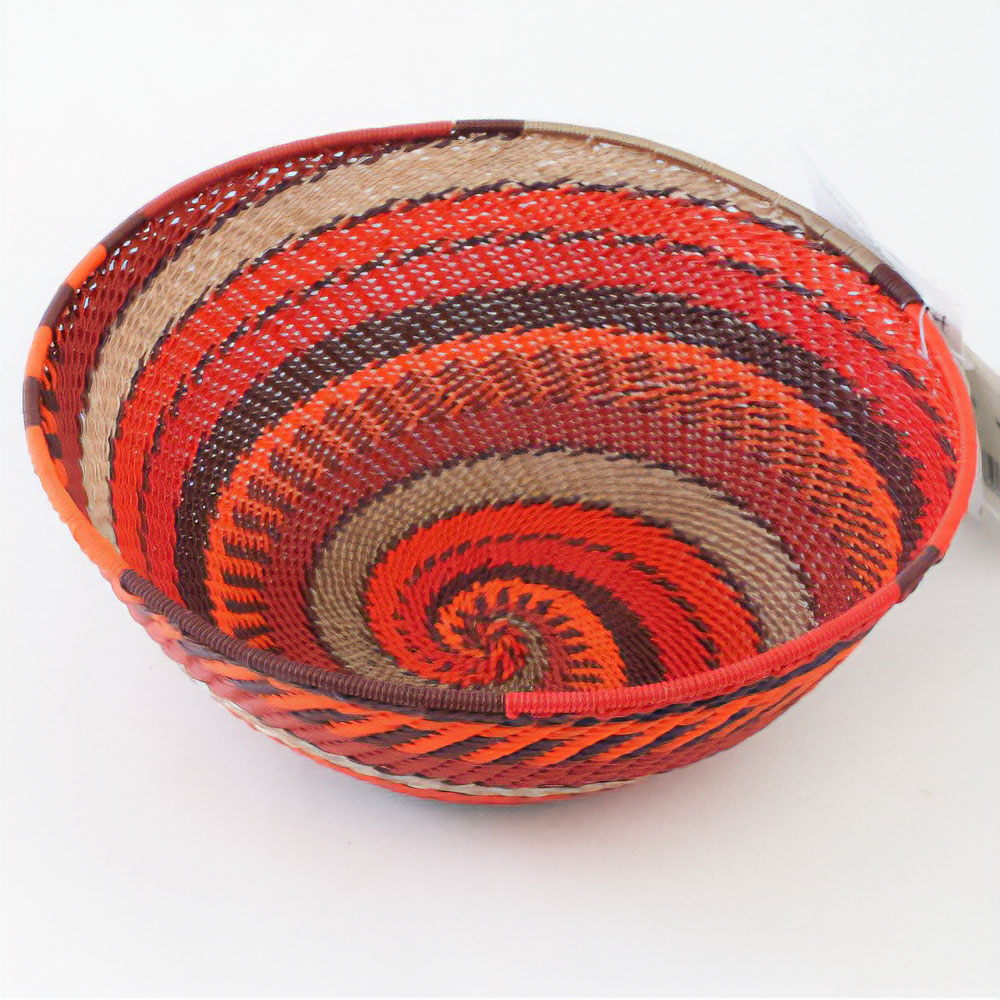 ズールー電話線ボウル 15C-16CM 赤系