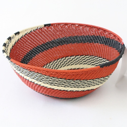 ズールー電話線ボウル 15C-16CM 赤黒系