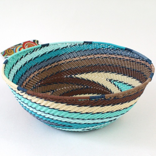 ズールー電話線ボウル 15C-16CM 青茶系