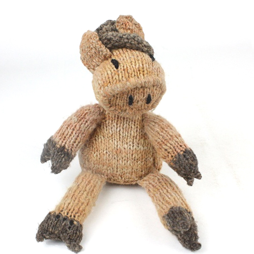 ケナナKENANAKNITTERSウールおすわり動物中ブタ