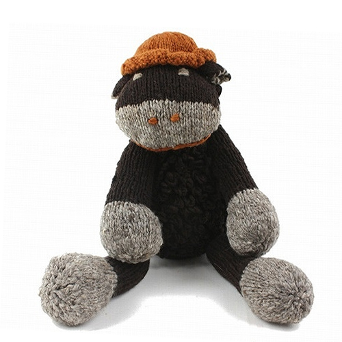 【SALE】ケナナニッターズ ウールおすわり動物 中 ヒツジ 黒 @7000→4800円