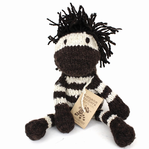 ケナナニッターズ ウールおすわり動物 小 シマウマ