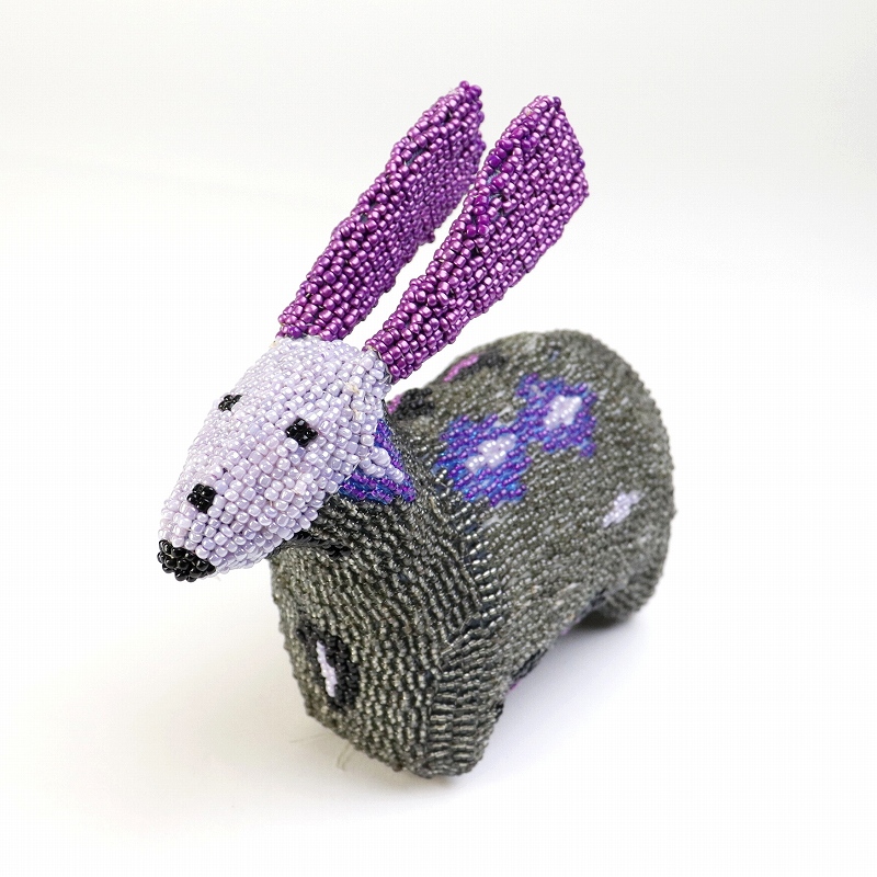 モンキービズMONKEYBIZ ビーズ動物 L  ANI004 一点物_1639 ウサギ