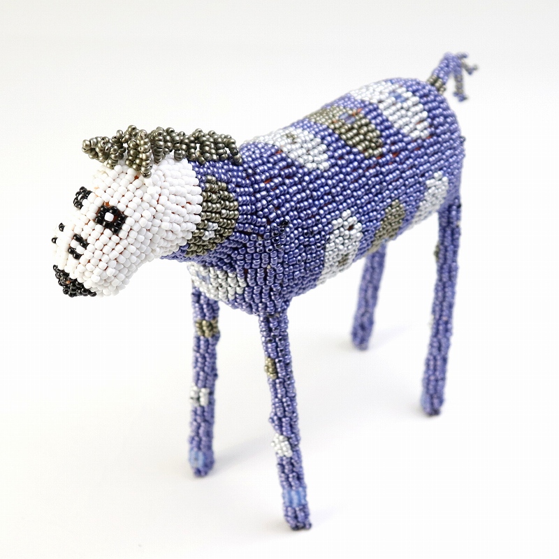 モンキービズMONKEYBIZ ビーズ動物 L  ANI004 一点物_1648 シマウマ