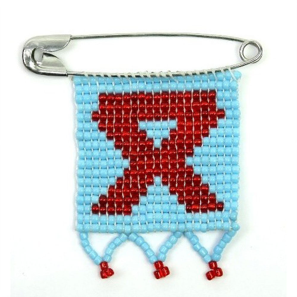 WOLA NANI レッドリボンバッジ4×4　ブルー