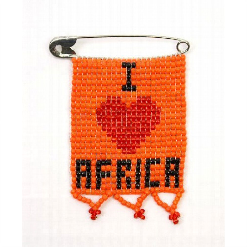 WOLA NANI/I LOVE ARICAバッジ　オレンジ