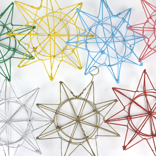 【SALE】ワイヤーオーナメント  八角星 @1200→360円