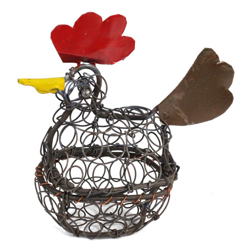 ワイヤー小物入れ　ニワトリ　S