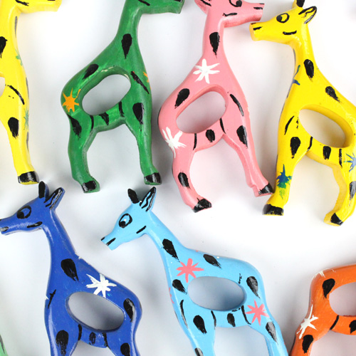 【SALE】ペイントナプキンリング　キリン @600→384円