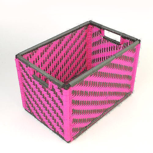 【SALE】ナイロン組み紐四角ボックス 中 ピンクグレー 送料別 @6000→4200円