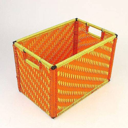 【SALE】ナイロン組み紐四角ボックス 中 オレンジレモン 送料別 @6000→4200円