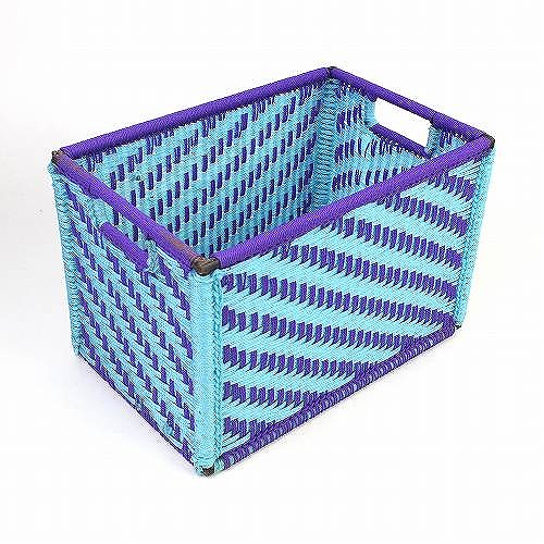 【SALE】ナイロン組み紐四角ボックス 中 サックス紫 送料別 @6000→4200円