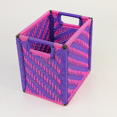 【SALE】ナイロン組み紐四角ボックス 小 紫ピンク 送料別 @4300→3010円
