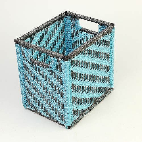 【SALE】ナイロン組み紐四角ボックス 小 サックスグレー 送料別 @4300→3010円