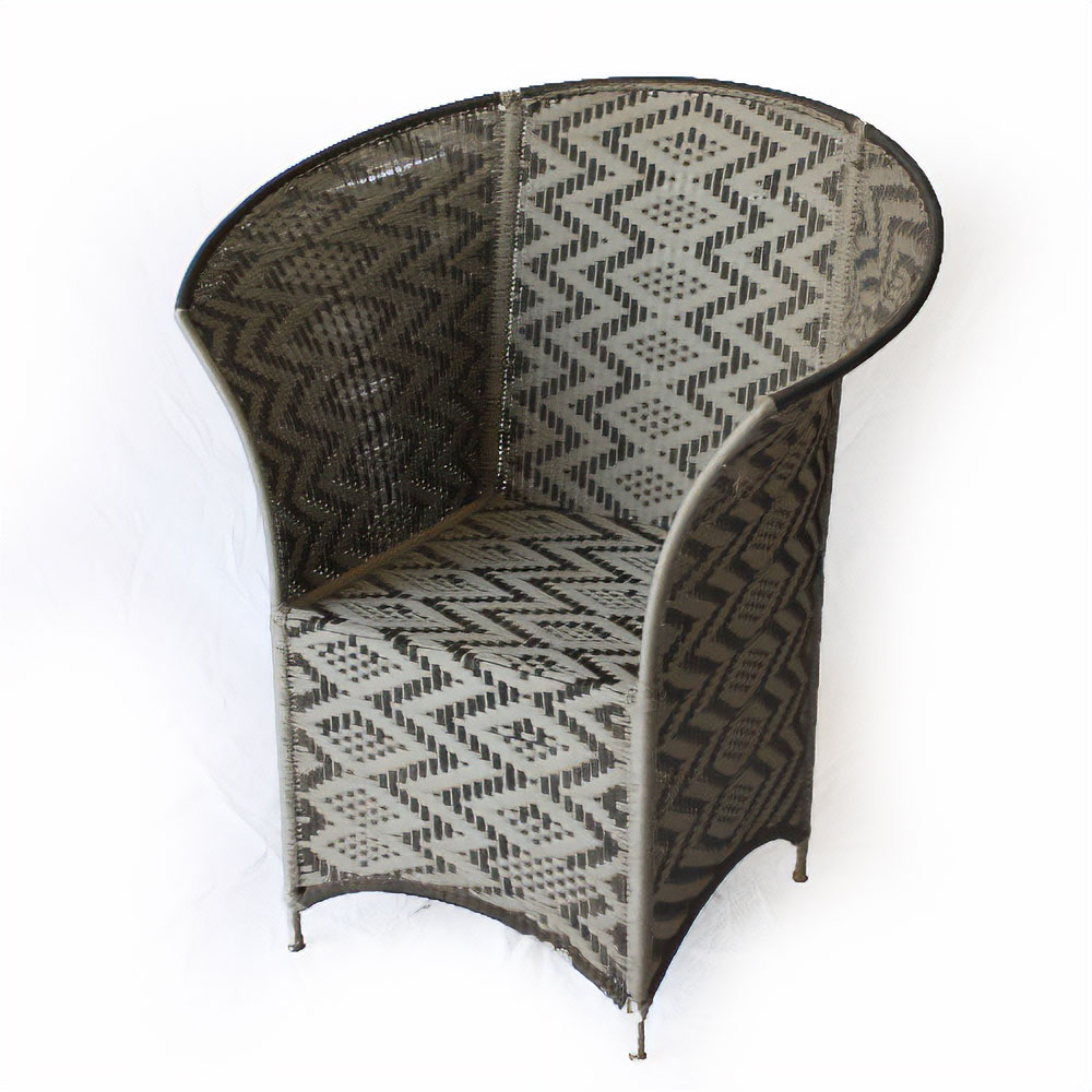 【SALE】ナイロン組み紐 椅子 グレー黒 送料別 @38000→26600円