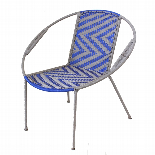 【SALE】ナイロン組み紐 椅子 小 グレー青 送料別 @15000→10500円