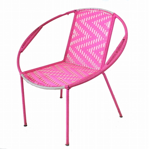 【SALE】ナイロン組み紐 椅子 小 ピンク白 送料別 @15000→10500円