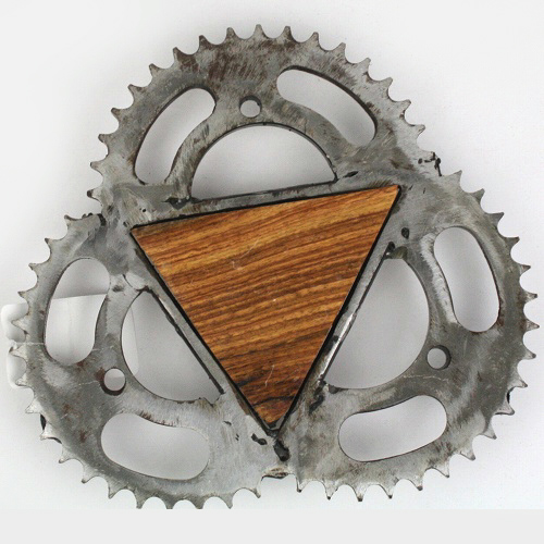 鉄チェーン+木鍋敷き　