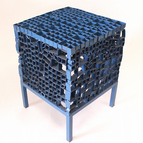 鉄サイドテーブル スツール サックス【送料別】