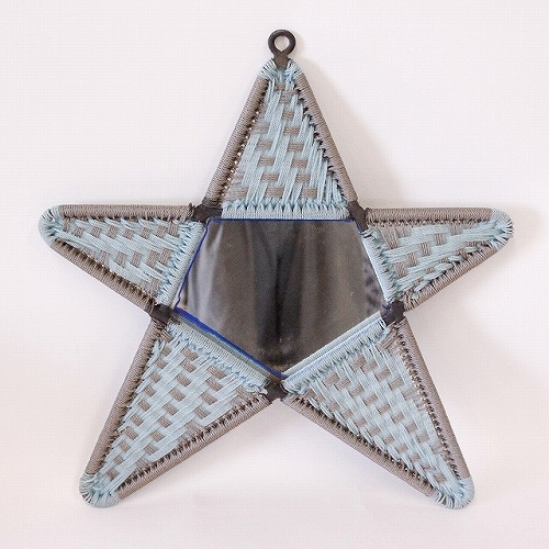 【SALE】ナイロン組み紐 壁掛け鏡 星型 01 送料別 @8000→5600円