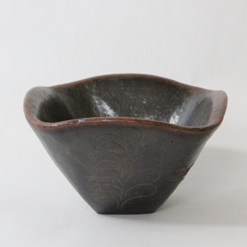 テリバ素焼き器 大 四角鉢型ボウル