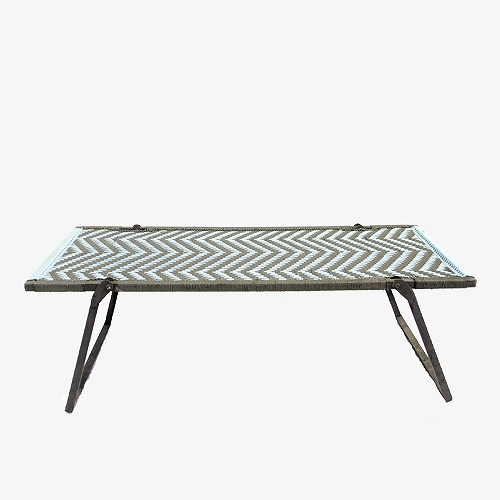 【SALE】ナイロン組み紐折りたたみテーブル 大 グレーサックス 送料別 @25000→17500円