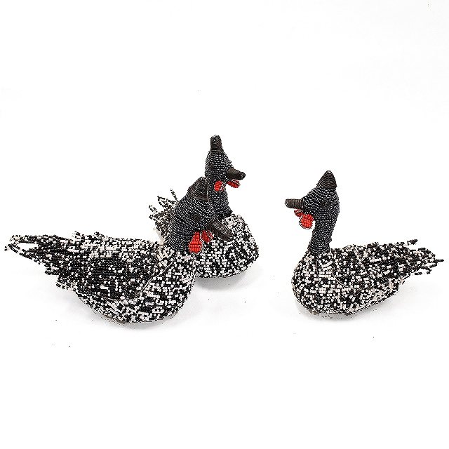 【SALE】ビーズオブジェ クロガモ 19SS一点 @16000→12800