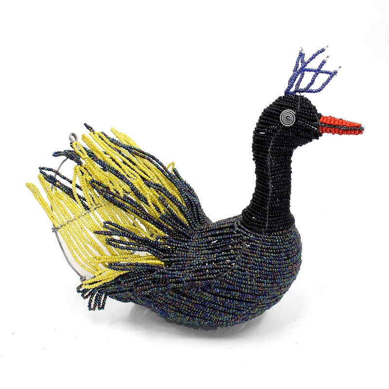 【SALE】ビーズオブジェ 黒白鳥 19SS一点 @28000→22400円