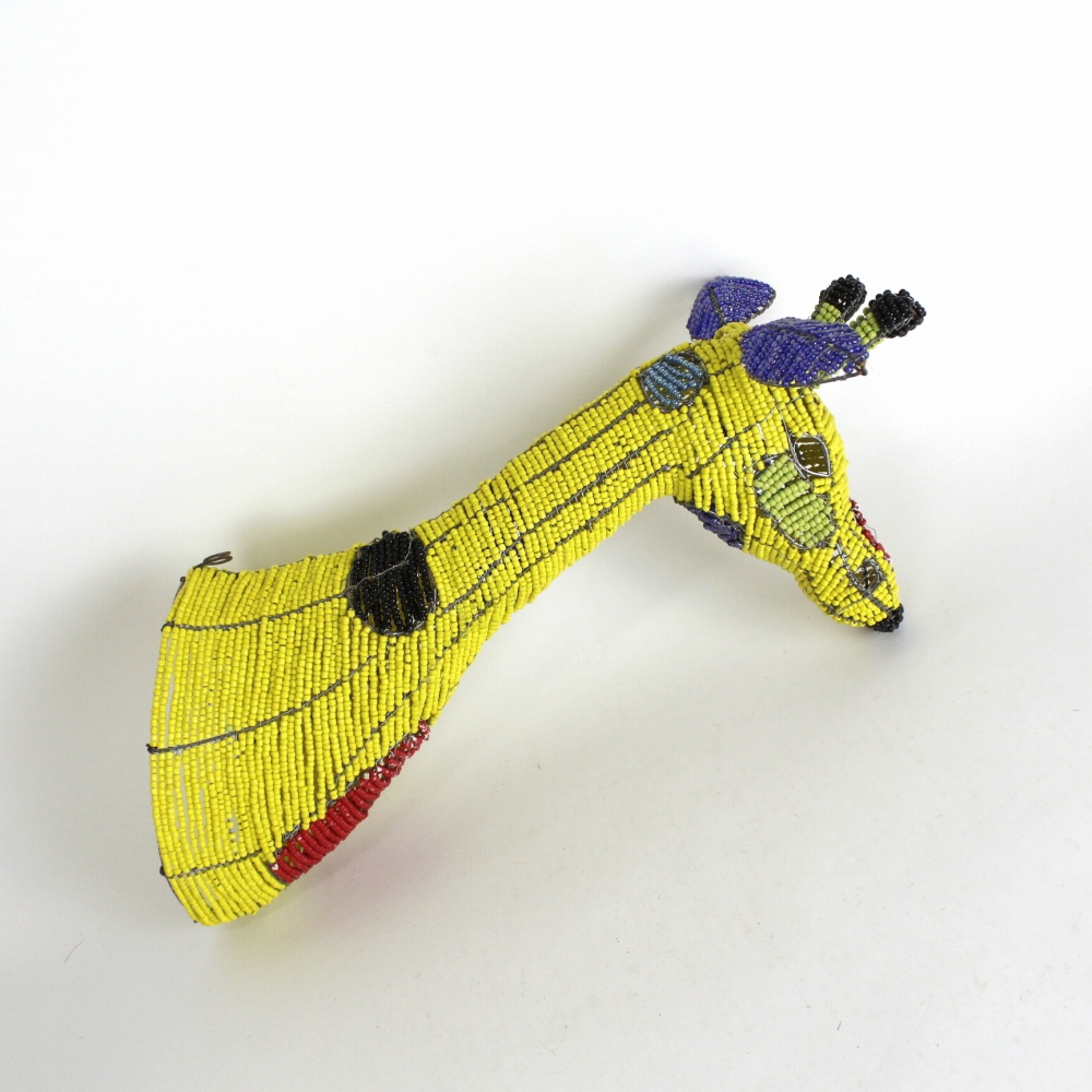 ブルキナビーズオブジェ 壁掛け動物 キリン 24SS一点物 @28000→22400