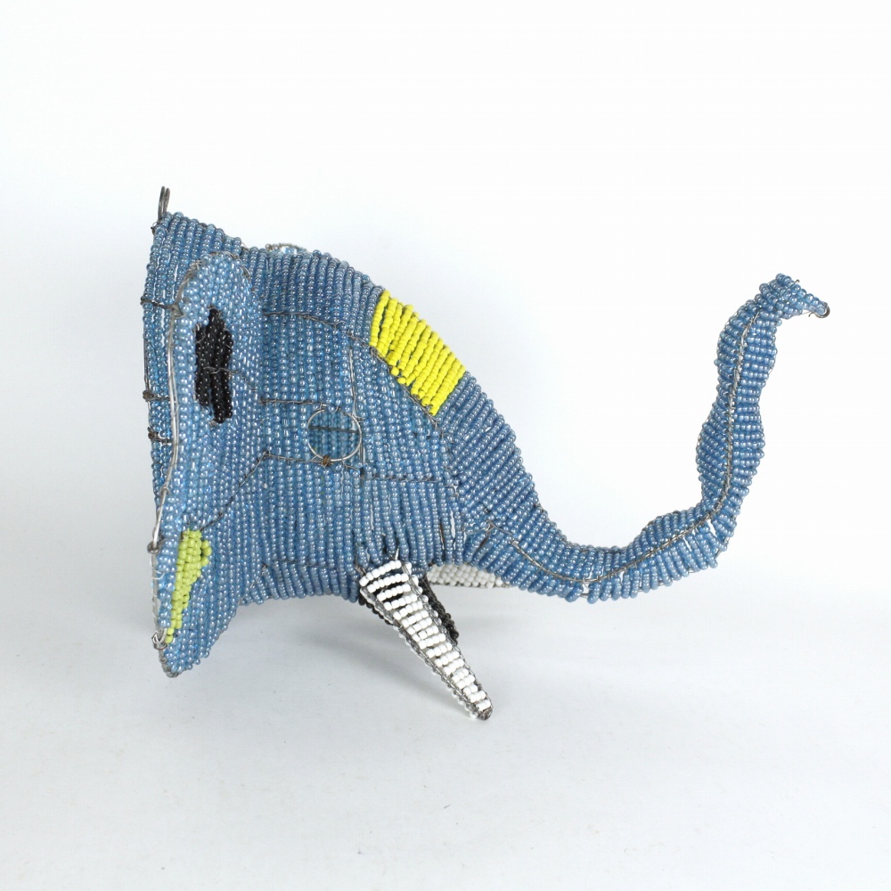 ブルキナビーズオブジェ 壁掛け動物 ゾウ 24SS一点物 @28000→22400