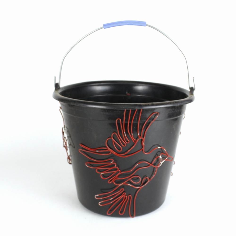 ブルキナ針金オブジェ バケツ ハト 黒 24SS一点物 @8500→6800