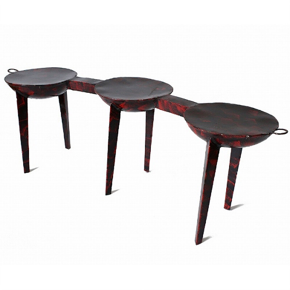 鍋型三つ子鉄製椅子(OUATARA作)送料別