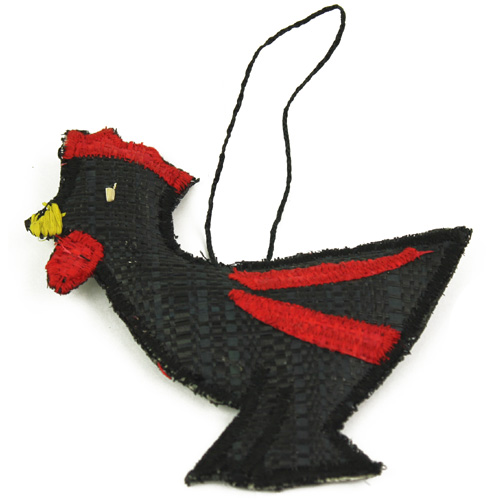 【SALE】ラフィアクリスマスオーナメント  にわとり @720→400円