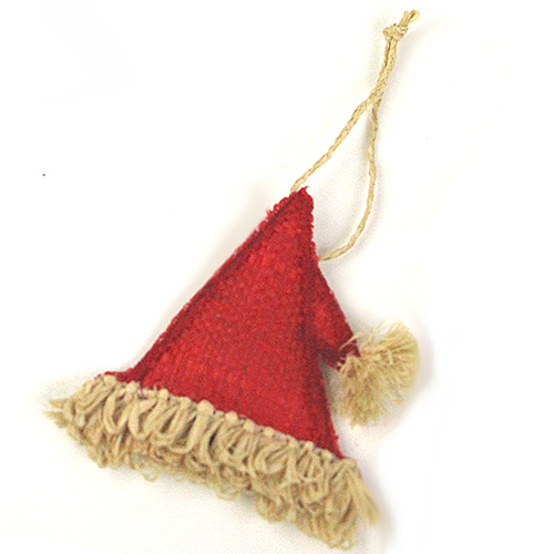 ラフィアクリスマスオーナメント  帽子