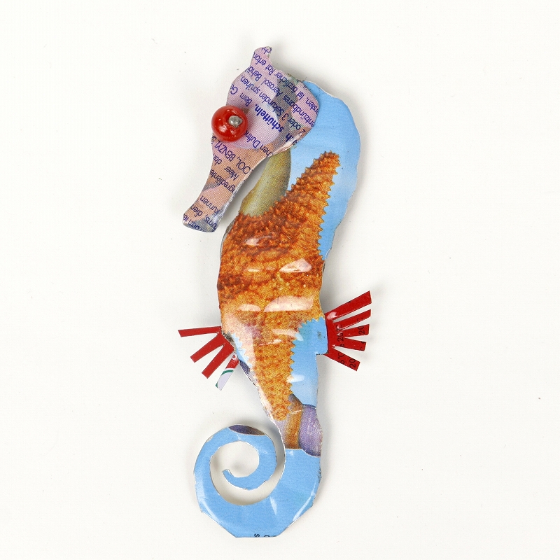 リサイクル缶マグネット タツノオトシゴ