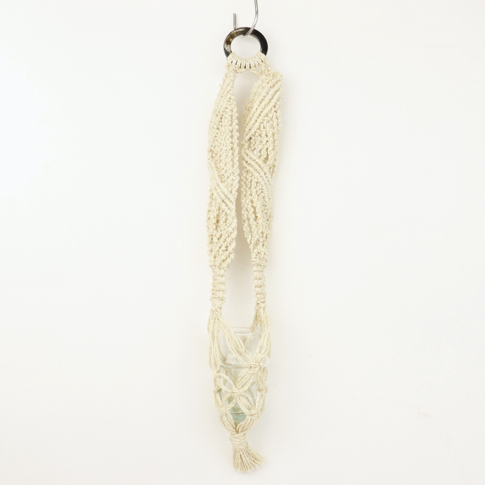 サイザルマクラメ プランターホルダー斜め2本 23SS一点物 @4200→3360円