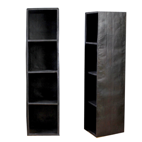 黒鉄カラーボックス  B  4段 幅35cm正方形　送料別