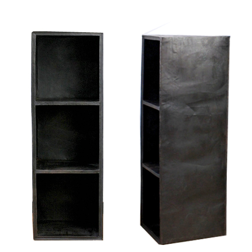 黒鉄カラーボックス  C  3段 幅35cm正方形　送料別