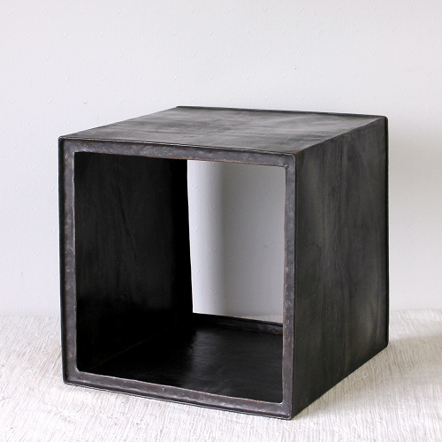 黒鉄カラーボックス  F  1段空洞 幅35cm正方形　送料別