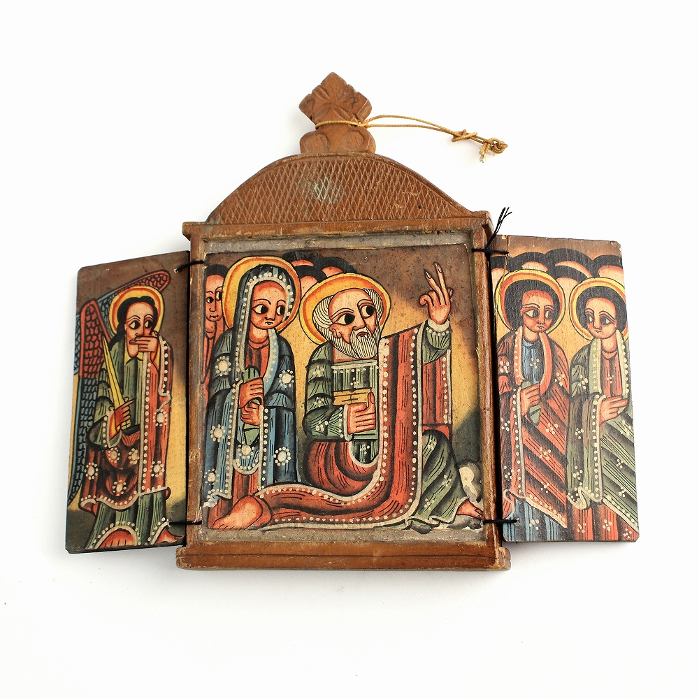 エチオピアンイコン 木製丸屋根 一点物
