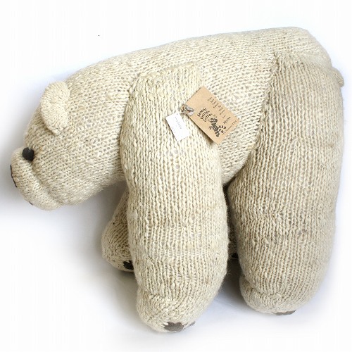 ケナナKENANAKNITTERSウール動物超特大クマ白
