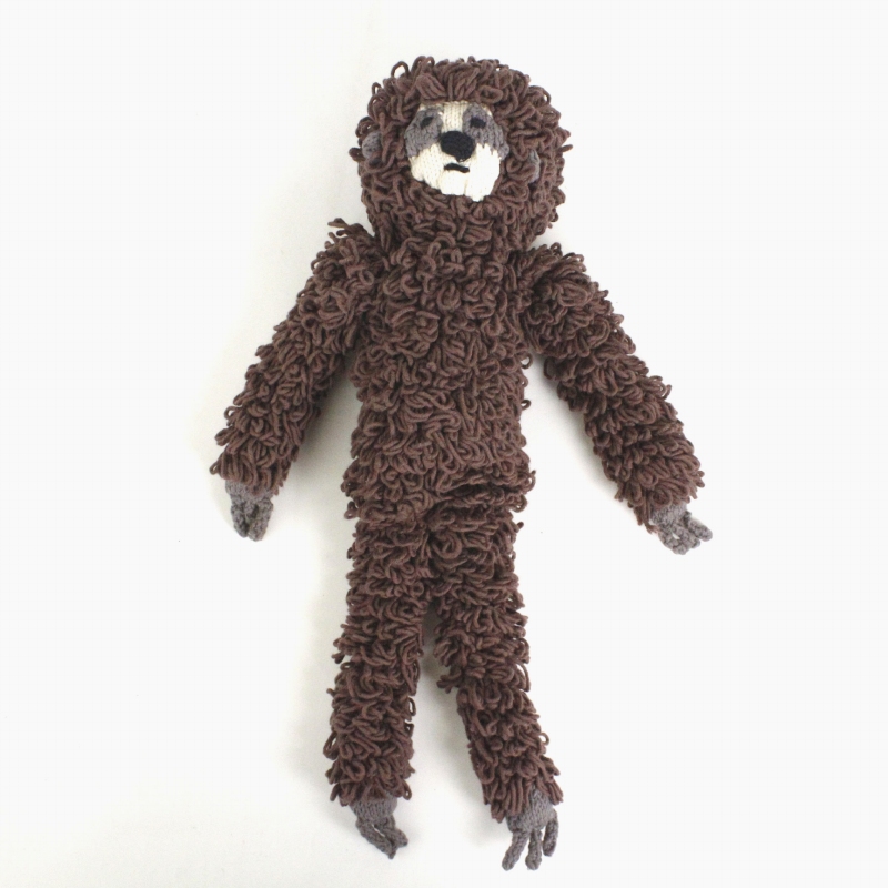 ケナナニッターズ オーガニックコットン足長動物 ウィロー なまけもの ダークブラウン