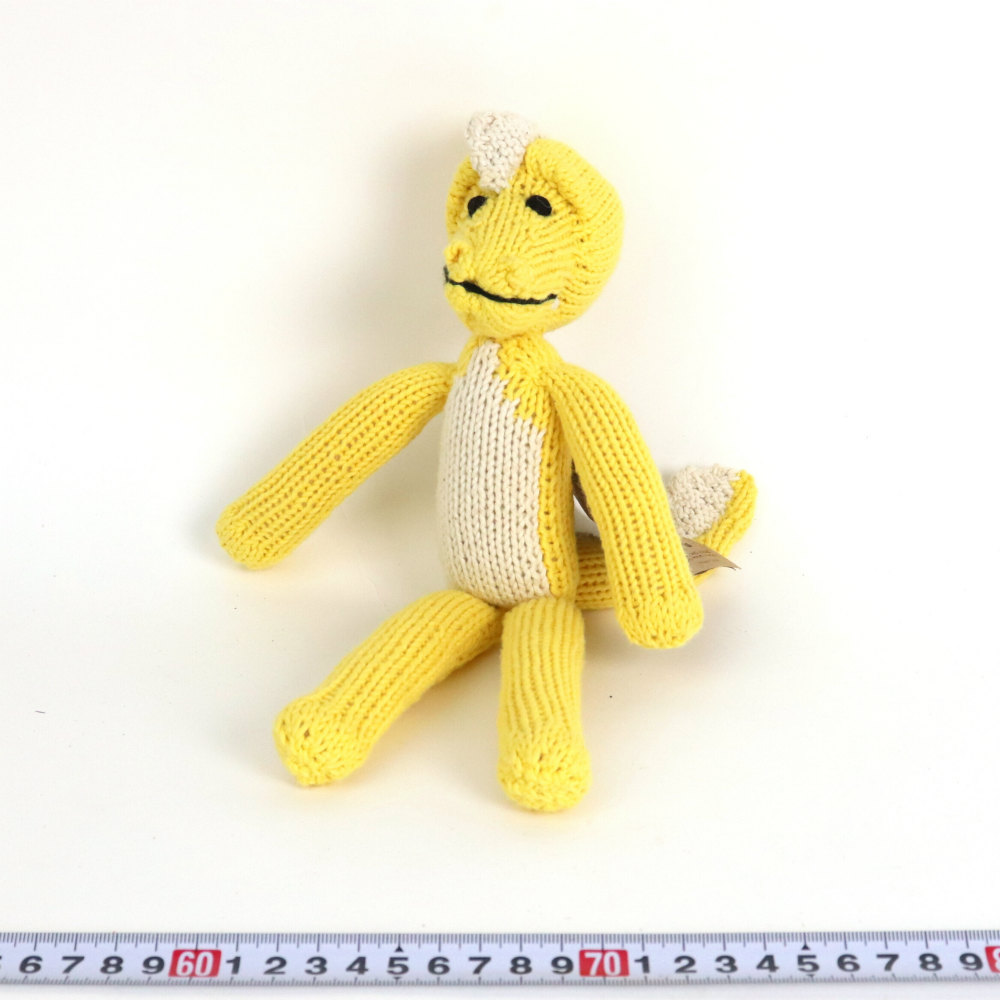 ケナナニッターズ オーガニックコットン足長動物 小 クロコダイル 黄 22SS一点 @4500→3600