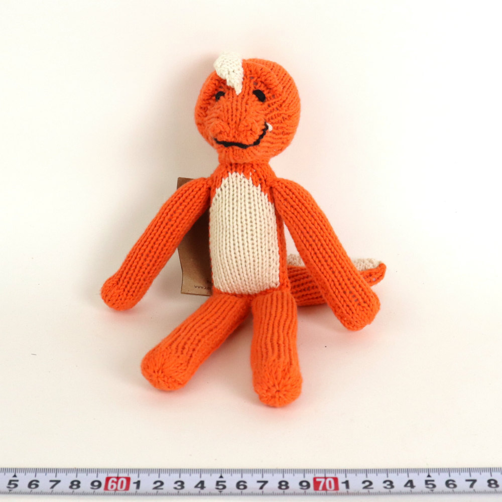 ケナナニッターズ オーガニックコットン足長動物 小 クロコダイル オレンジ 22SS一点 @4500→3600