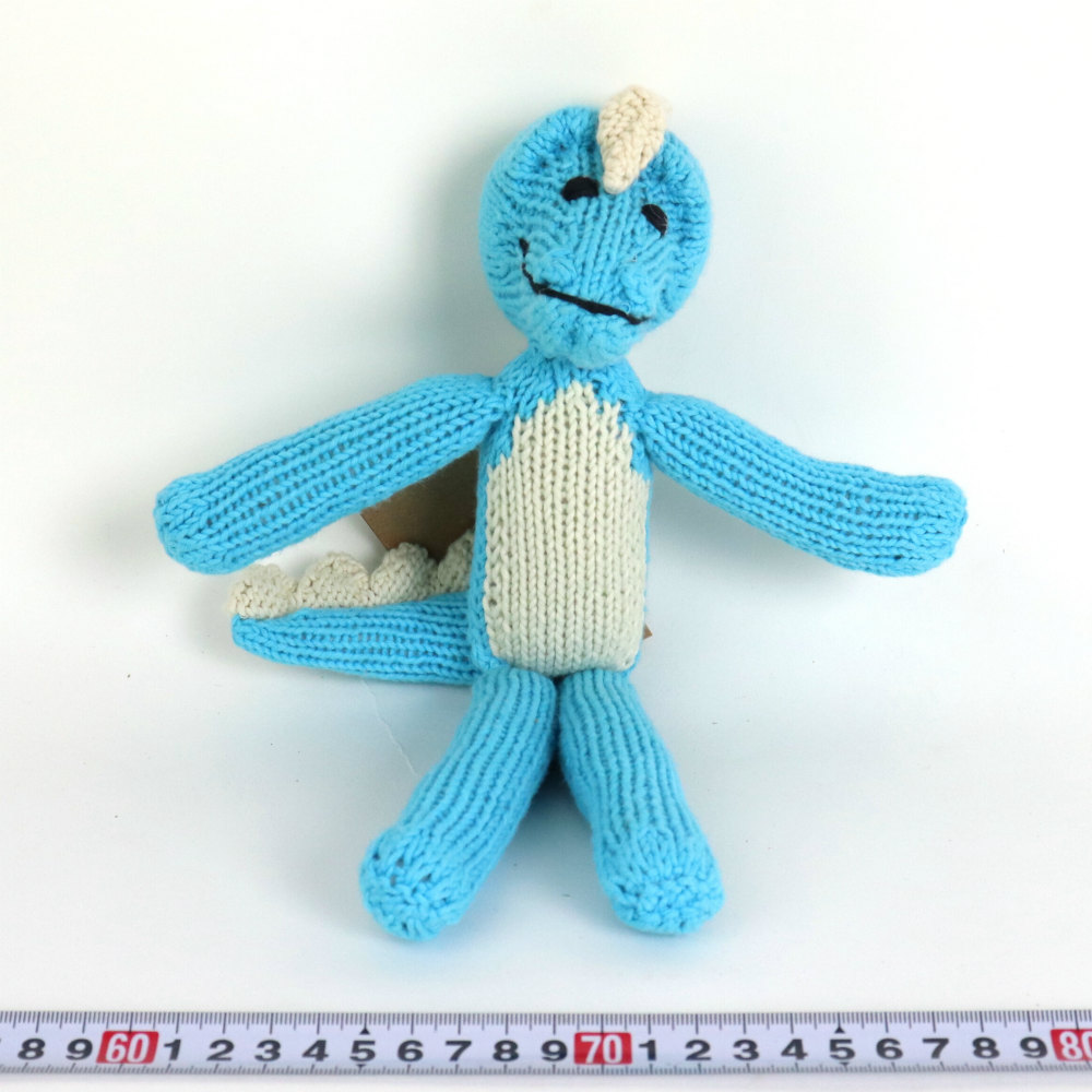 ケナナニッターズ オーガニックコットン足長動物 小 クロコダイル サックス 22SS一点 @4500→3600