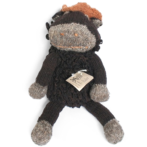 【SALE】ケナナニッターズ ウールおすわり動物 大 ヒツジ 黒 @14000→8800円