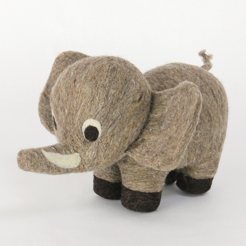 マトマイニ フェルト動物 L ナチュラル ゾウ