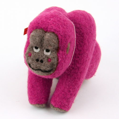 マトマイニ フェルト動物 L ピンク ゴリラ 女の子